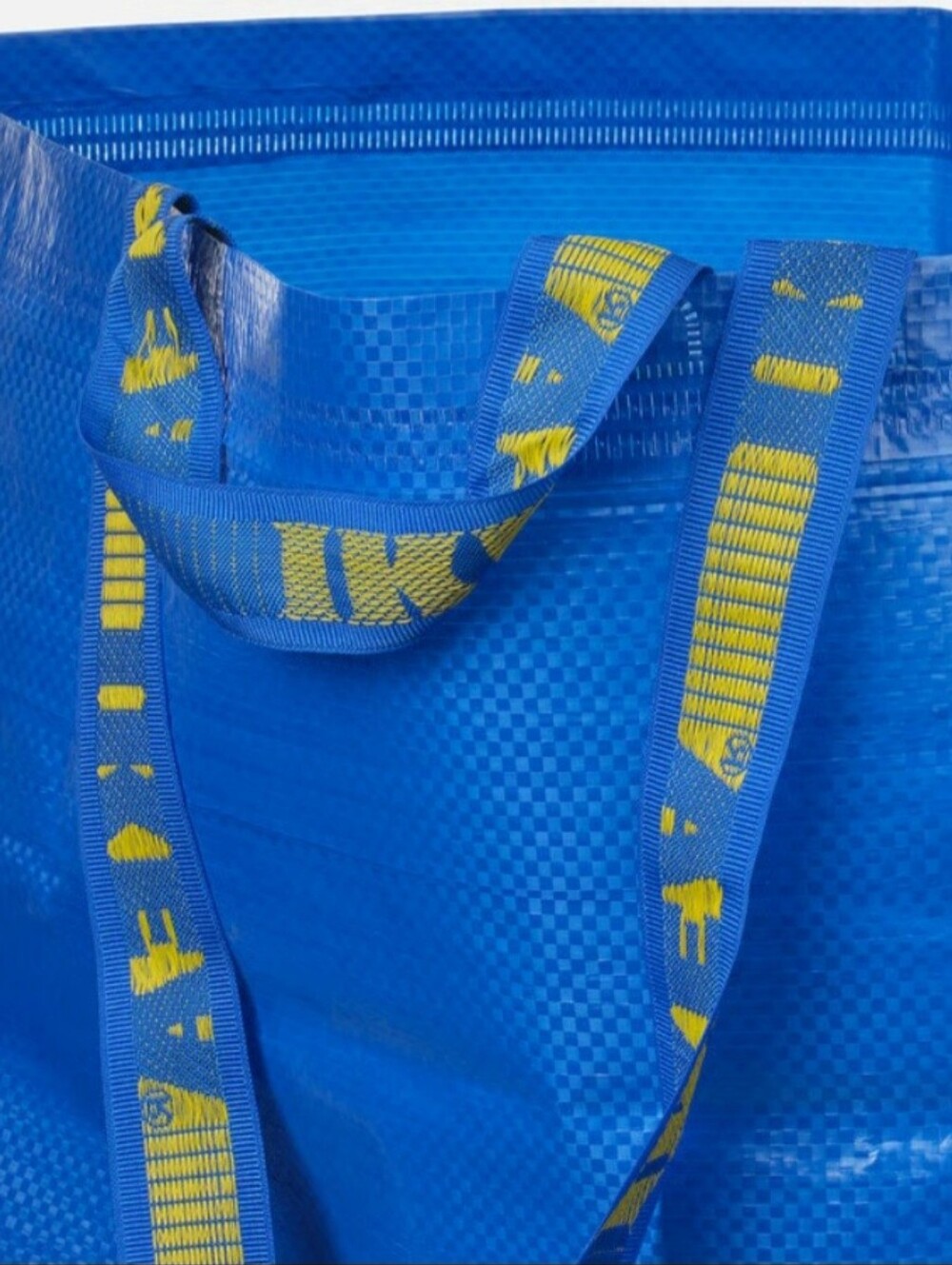 IKEA QTY 5 XLarge Blue Reusable Tote Bag with Straps STORAGE LAUNDRY SHOP NWT - Picture 3 of 7